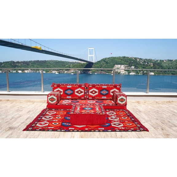 Red Couch Bed, Modular Floor Sofa, Foldable Couch, Sleeper Sofa Bed, Arabic Majlis, Floor Pillows, Full Size Futon Mattress, Turkish Sofa Seating