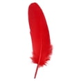 thumbnail image 1 of Red Craft Fake Feathers - 1pc 3.9-5.9 inch Red Faux Feather for DIY Crafts, Wedding Party Christmas Home Spring Decoration, 1 of 9