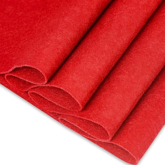 Red Craft Felt Fabric by The Yard Thickness 1.6mm 36" x 72" Soft and Durable Felt Fabric for Sewing Crafts Blankets DIY Creative Project