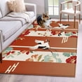 thumbnail image 1 of Red Crane Area Rug 4'x6', Vintage Elegant Spring Floral Botanical Washable Non-Slip Rugs, Low Pile Large Carpet for Living Room Bedroom Dining Room Kitchen Office Indoor Mat, 1 of 9