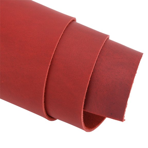 Red Crazy Horse Cowhide Leather Calf Hide Tooling Leather for DIY Crafts 5/6 OZ(1.8-2.0mm)