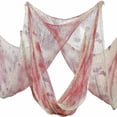 thumbnail image 1 of Red Creepy Cloth - Halloween Decorations - 30X72 Inch Cotton Fabric - Spooky Fabric For Haunted House, Party, Outdoor Or Indoor Home Decor, 1 of 6