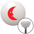 thumbnail image 1 of Red Crescent Moon White Retro Shift Knob with M16 x 1.5 Insert Shifter Auto Manual, 1 of 1