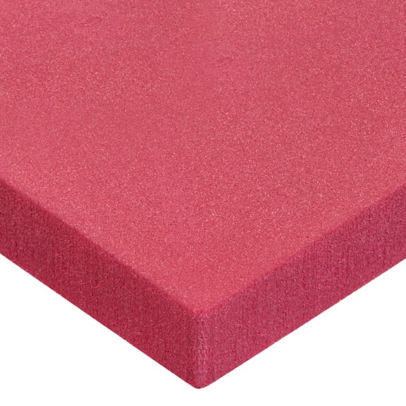 Red Cross-Linked Polyethylene Foam Sheet with Acrylic Adhesive- 4 lbs / cu. ft. - 1" Thick x 24" Wide x 24" Long