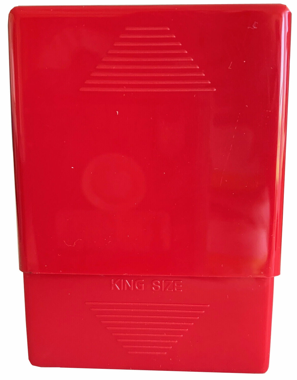 Red Crush-Proof Plastic 2 Piece Cigarette Case For King & 100s