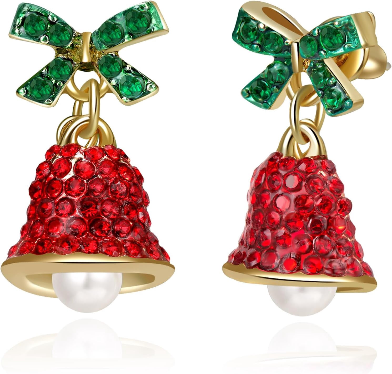 Christmas Earrings For Women - Snowflake Santa Tassel Drop Earrings, Festive Holiday Jewelry