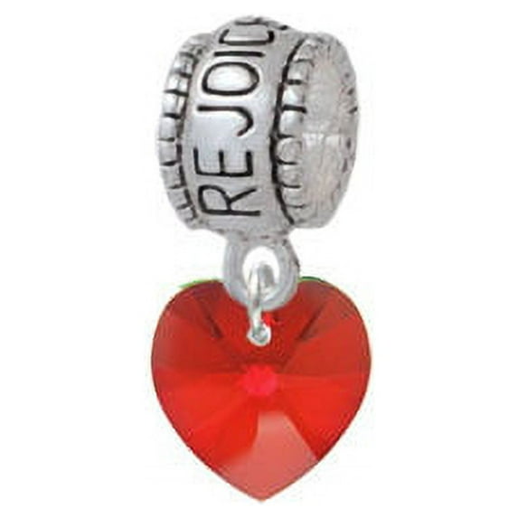 Red Crystal Heart - Rejoice Charm Bead