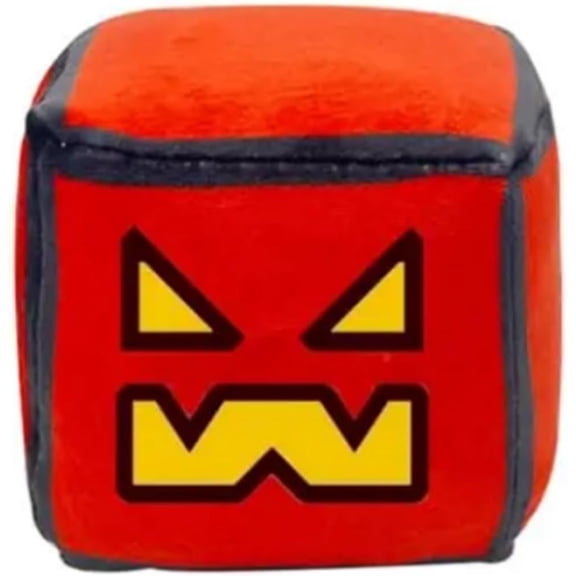 Red Cube Shaped Geometry Soft Plush, Educational Math Learning Toy, Interactive Volume Game Doll & Children Birthday Surprise Gift