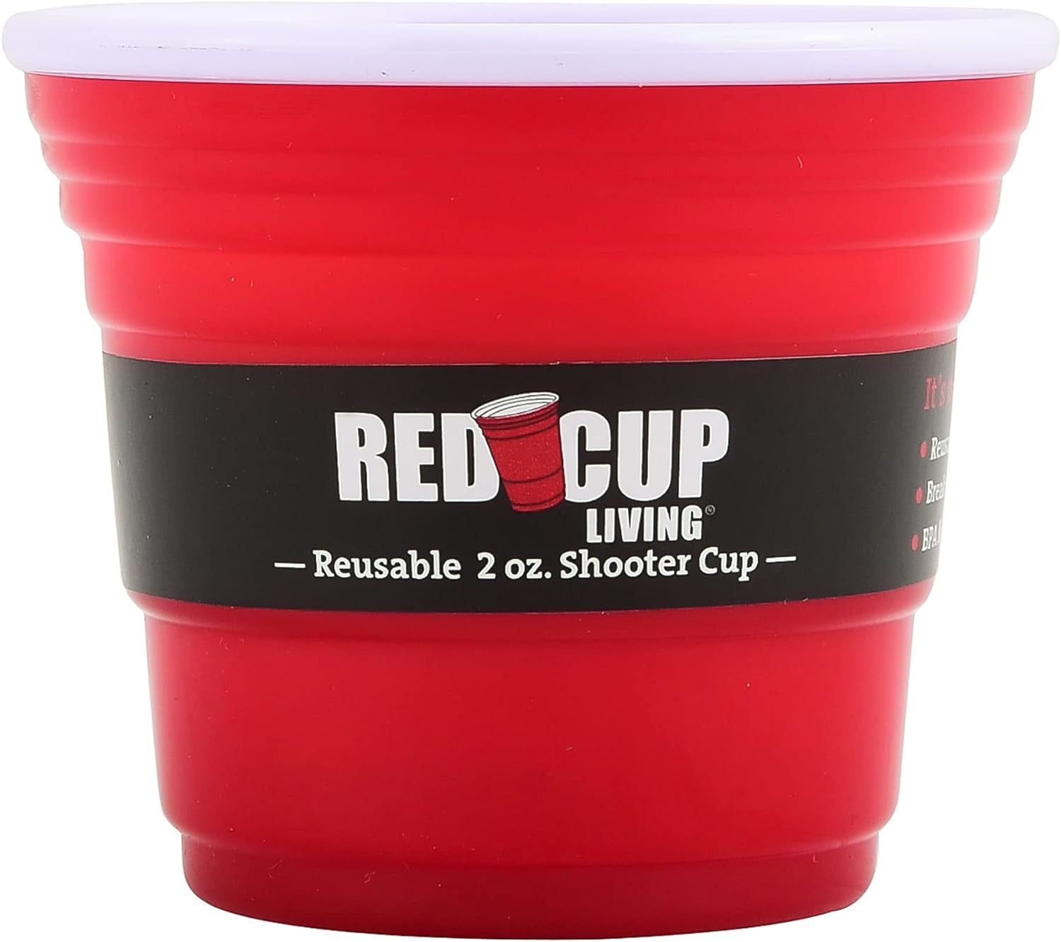 Red Cup Living Shot Glasses Durable Glass Shooter Cups Strong
