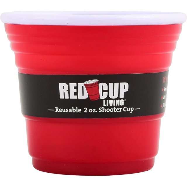 Red Cup Living Shot Glasses Durable Glass Shooter Cups Strong