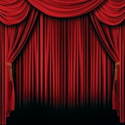 Fun Express - Red Curtain Backdrop Banner 2pc - Party Decor - Wall Decor - Misc Wall Decor - 2 Pieces