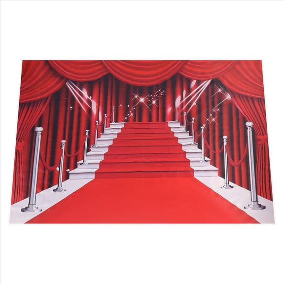 Red Curtain Backdrop Banner, Large Red Carpet Fabric Photography Backdrop Photo Background Studio Prop for Decorations