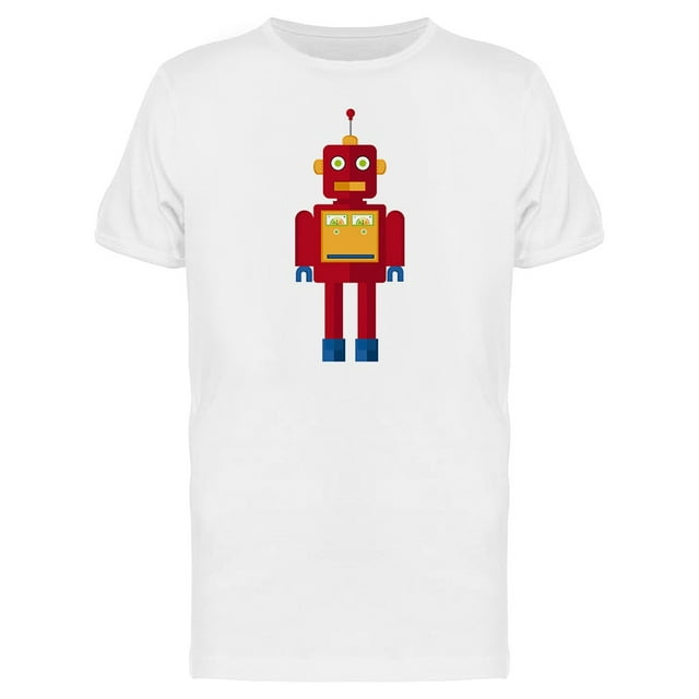 Red Cute Robot T-Shirt Men -Image by Shutterstock, Male 3X-Large