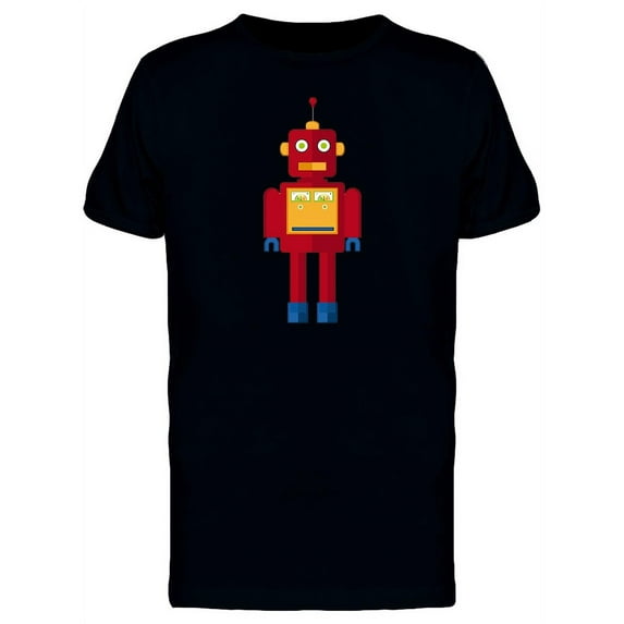 Red Cute Robot T-Shirt Men -Image by Shutterstock, Male Medium
