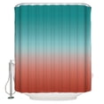 thumbnail image 1 of Red Cyan Shower Curtain, 72" x 72", Turquoise Gradient Waterproof Bathroom Curtain Washable Shower Curtain Set with 12 Hooks, 1 of 6