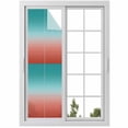 thumbnail image 1 of Red Cyan Window Privacy Film Turquoise Gradient Decorative Glass Window Film UV Blocking Static Cling Non-Adhesive Sticker Covering for Home Door 29.5 x 118 inches, 1 of 8