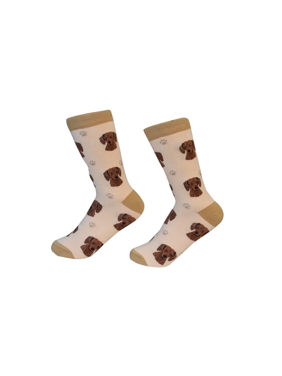 Red Dachshund Dog Breed Socks Unisex Sock Daddy by E&S Pets