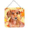 thumbnail image 1 of Red Dachshund Fall Wall or Door Hanging Prints Yellow, 1 of 1