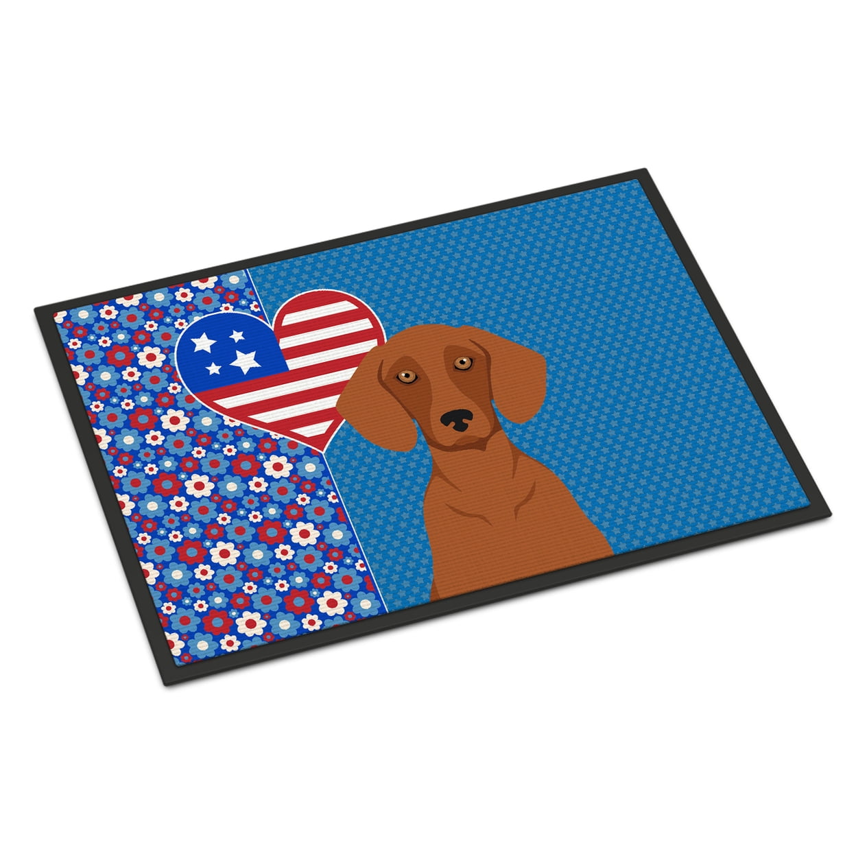 Red Dachshund Indoor or Outdoor Mat 24x36 36 in x 24 in