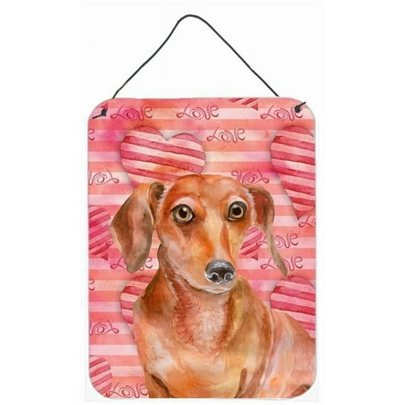 Red Dachshund Love Wall or Door Hanging Prints