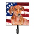 thumbnail image 1 of Red Dachshund Patriotic Leash or Key Holder, 1 of 1