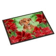 thumbnail image 1 of Red Dachshund Poinsettas Door Mat, 1 of 4
