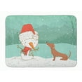 thumbnail image 1 of Red Dachshund Snowman Christmas Machine Washable Memory Foam Mat, 1 of 2