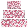 thumbnail image 1 of Red Daisy Flower Green Centers Pattern Kitchen Rugs Sets Of 3,Kitchen Runner Rugs Non Skid Washable,Decorative Kitchen Floor Mats for Kitchen,Sink,Laundry,17"x30"+ 17"x47" + 17"x59", 1 of 6