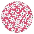 thumbnail image 1 of Red Daisy Flower Green Centers Pattern Round Fitted Tablecloth with Elastic Edge,Dining Table Cover Waterproof,Outdoor Round Tablecloth for Camping,Dining,Indoor and Outdoor, 1 of 7