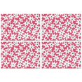 thumbnail image 1 of Red Daisy Flower Green Centers Pattern Summer Placemats Table Placemats Set Of 4-Linen Kitchen Washable Placemats Table Mats 11.8"x17.7" Non-Slip Heat Resistant, 1 of 6