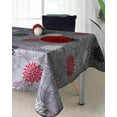 thumbnail image 1 of Red Dalia 100% Polyester, Stain Resistant Tablecloth Circle Diameter 63 inch, 1 of 1