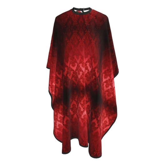Red Damask Barber Cape 66"x55" Salon Hair Cutting Haircut Cape Color Capes Stylist HairdresserApron