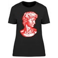 thumbnail image 1 of Red David Bust Design T-Shirt Women -Image by Shutterstock, Female XX-Large, 1 of 2