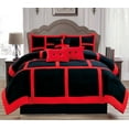 thumbnail image 1 of Empire Home 7-pieces Black Red Comforter Bedding Sets, Full, 1 of 2