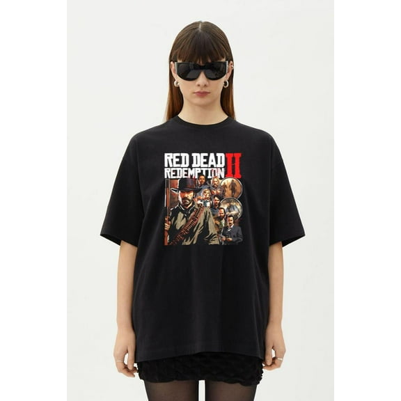 Red Dead Redemption 2 Arthur Morgan Rockstar Games T-Shirt, for men & women, up to size 5XL