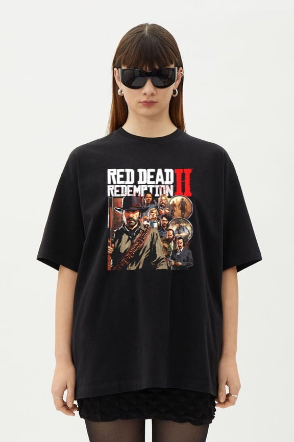 Red Dead Redemption 2 Arthur Morgan Rockstar Games T-Shirt, for men & women, up to size 5XL