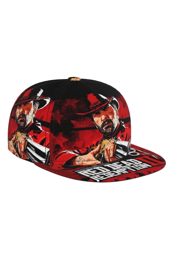 Red Dead Redemption Flat Brim Bill Baseball Cap Adjustable Hat Hip Hop Caps for Dad Men Women