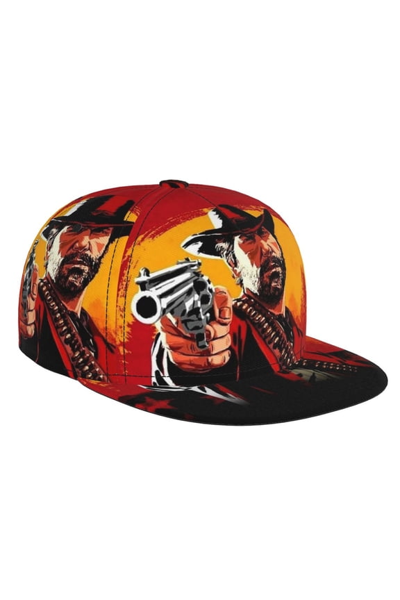 Red Dead Redemption Flat Brim Bill Baseball Cap Adjustable Hat Hip Hop Caps for Dad Men Women