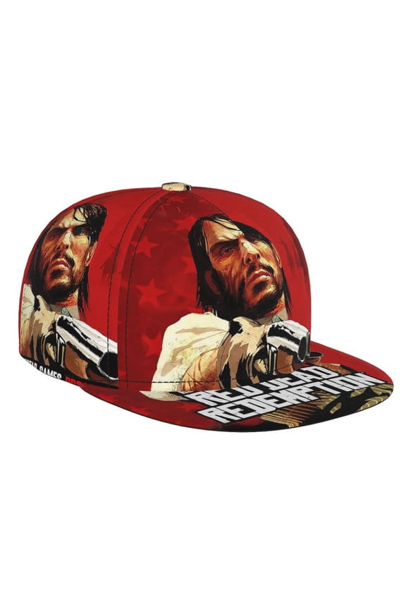 Red Dead Redemption Rdr Flat Brim Bill Baseball Cap Adjustable Hat Hip Hop Caps for Dad Men Women