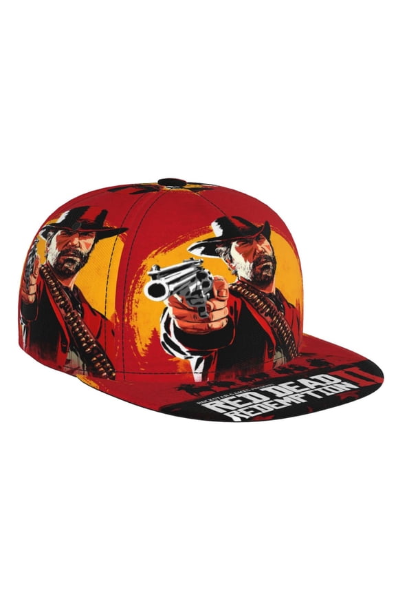 Red Dead Redemption Rdr Flat Brim Bill Baseball Cap Adjustable Hat Hip Hop Caps for Dad Men Women