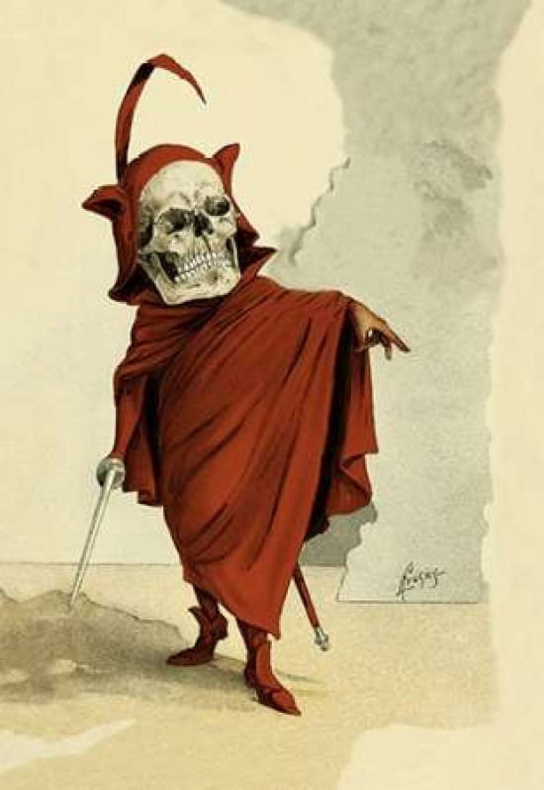 Red Death Canvas Art - Frusius (12 x 18)