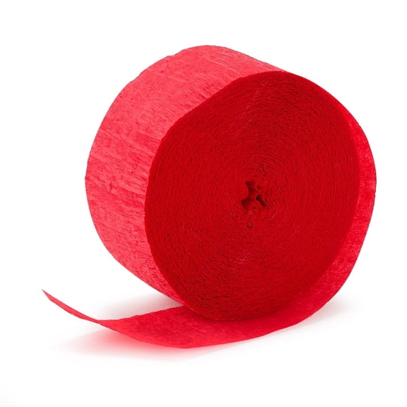 Birthday Express - Holiday Red (Red) Crepe Paper -