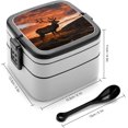Red Deer Bull Elk Sunset Bento Box Adult Lunch Box AllInOne Lunch