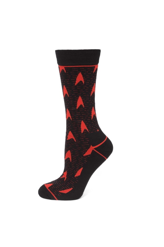 Red Delta Shield Black Men's Socks