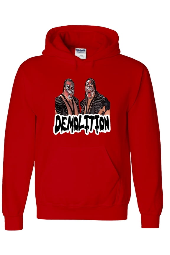 Red Demoliton WWF WWE Old School Youth Medium Hooded Sweatshirt
