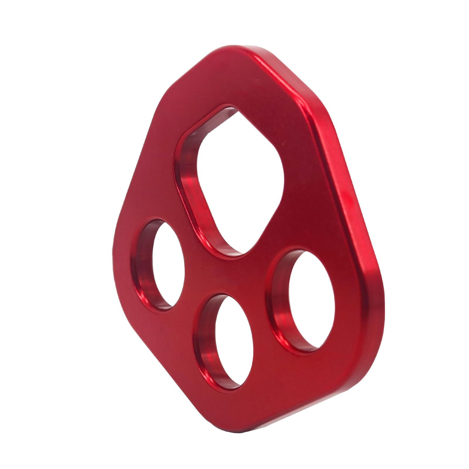 Red Descender Plate Paw Rigging Plate 4 Holes Rock Climbing Gear, 30KN Bear Paw Rigging Plate