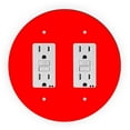 thumbnail image 1 of Red Design - Round Light Switch Plate Cover - Double GFI, 1 of 1