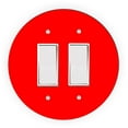 thumbnail image 1 of Red Design - Round Light Switch Plate Cover - Double Rocker, 1 of 1