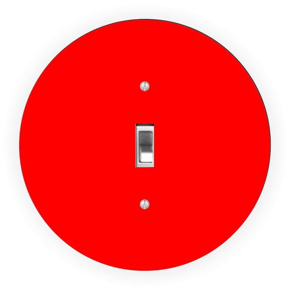 Red Design - Round Light Switch Plate Cover - Single Toggle