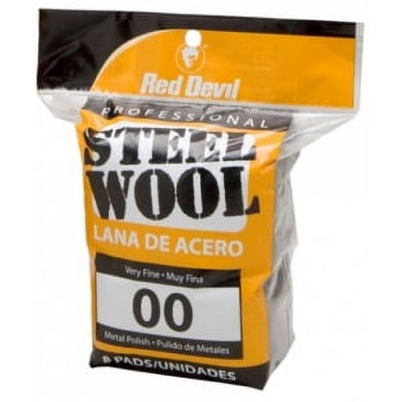 Red Devil 0322 Steel Wool # 00 Very Fine, 8 Pack Bag